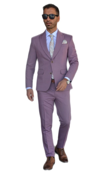 Мъжки костюм, I'm Romanian, slim fit, светлолилав, Светлолилав