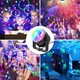 Set 2 proiector discoteca, SINBINTA, Cu telecomanda, Sound control, LED, 7 Moduri de iluminare, Portabil, Usor de utilizat, Pentru petrecerea aniversara, Nunta, Craciun, ABS, Diametru 81 mm, Negru