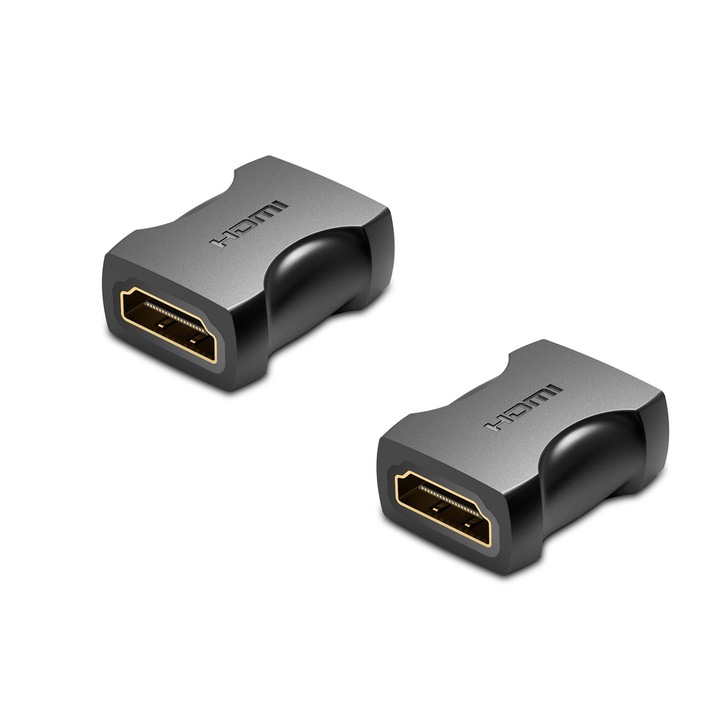 Комплект от 2 HDMI адаптера женски-женски, VENTION, 4K@60Hz, черен