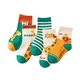 Комплект от 5 чифта детски чорапи, богати цветове, жираф, 6~8 години, 27-30EU, памук