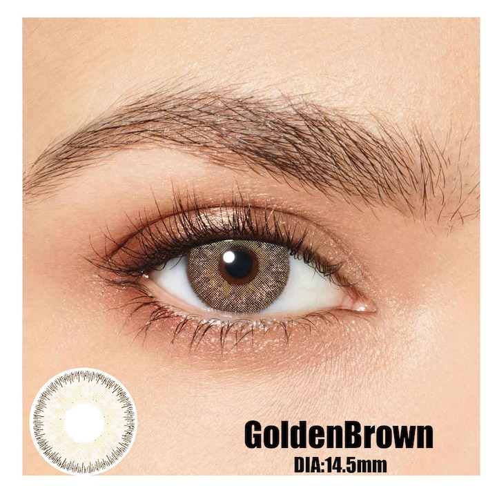 Цветни контактни лещи, golden Brown 365 Wear, Козметика, Без диоптри