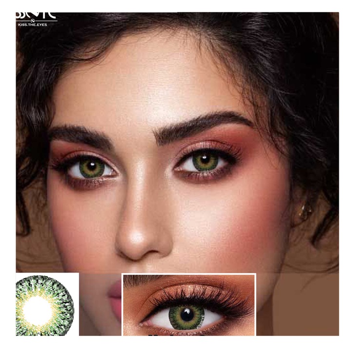 Цветни контактни лещи, MEDUSA Green 365 Wear, Козметика, Без диоптри