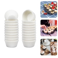 Set 1000 forme briose, SINBINTA, Unica folosinta, Rezistente la grasimi si varsari, Fara substante chimice nocive, fara miros, Usor de utilizat si de depozitat, Pentru coacerea brioselor, cupcakes, Hartie, 2.5x2x6cm, Alb