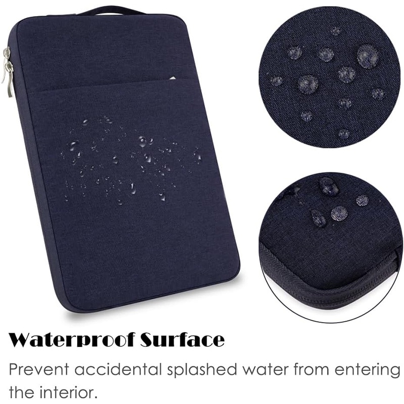 Husa laptop, NAXSIR, Impermeabila, Rezistent la zgarieturi, Rezistenta la socuri, cu fermoar, Portabil, 1 Buzunar extern, 12.5 inch/13 inch, 33 x 24 x 2cm, Albastru