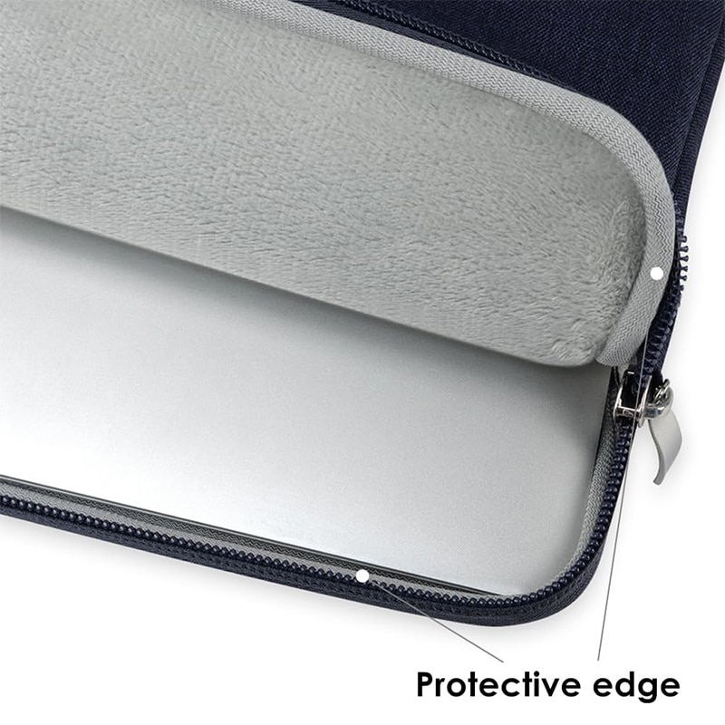 Husa laptop, NAXSIR, Impermeabila, Rezistent la zgarieturi, Rezistenta la socuri, cu fermoar, Portabil, 1 Buzunar extern, 12.5 inch/13 inch, 33 x 24 x 2cm, Albastru