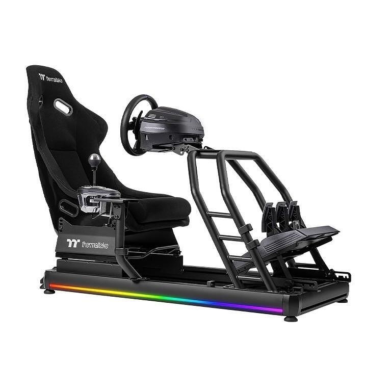 Thermaltake versenyautó szimulátor, GR500, RGB, 120 kg-ig, fekete