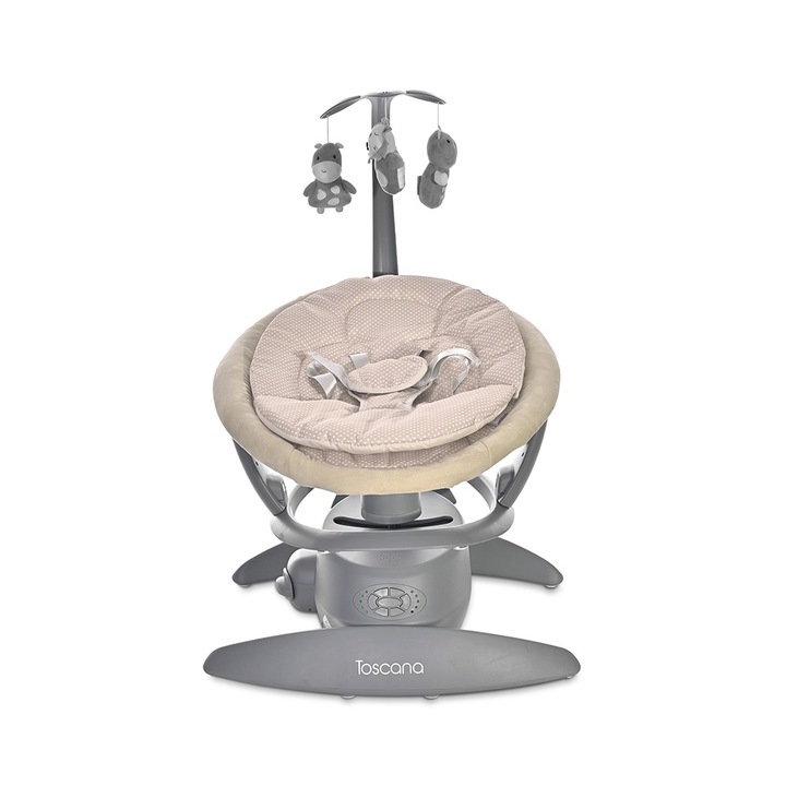 Бебешка Люлка 2 в 1 LORELLI Toscana, Електрическа, Музикална, Beige Dots