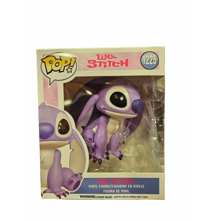 Фигурка, Тип Стич, Пластмасов, 10 см, Лилава