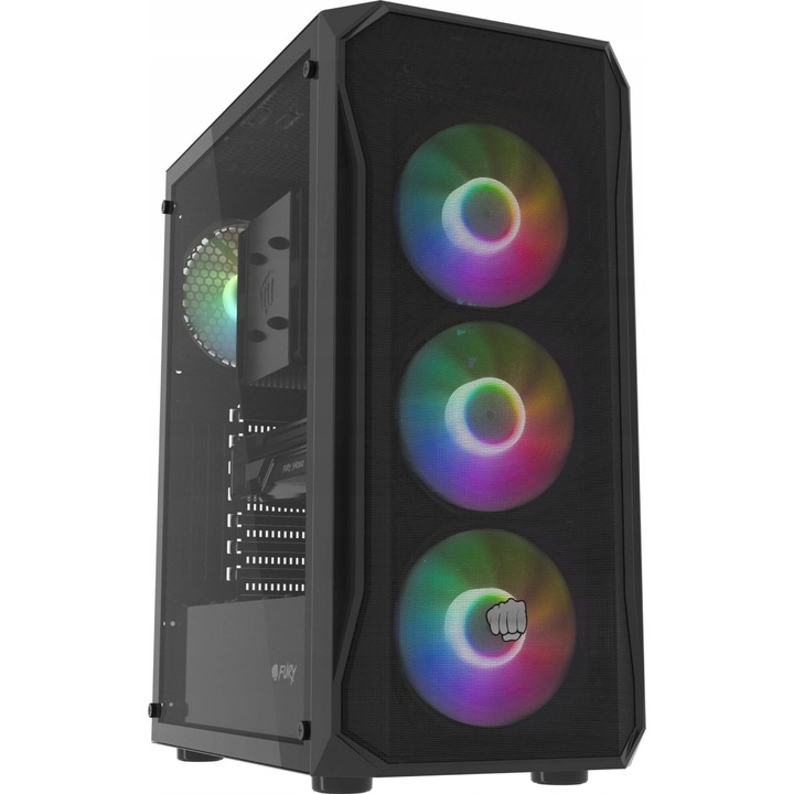 Компютърна кутия FURY Gaming Shobo SH4F RGB, Черен, Middle Tower
