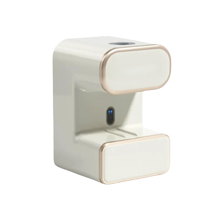 Suport pentru 3 Periute cu Dispenser Automat pentru Pasta de Dinti, Senzor si Sterilizare UV, FAVsmart®, Kit de Montare Inclus, Bej