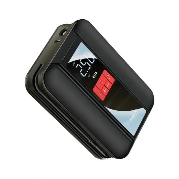 Compresor Auto, 4000mAh, 3-150PSI, Ecran LED - Yesido (VC04) - Black