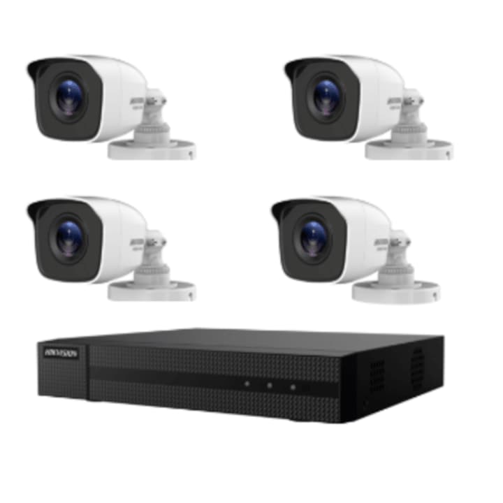 Sistem Camere Supraveghere Video Hikvision Turbo HD 1080P cu 2 camere Hikvision IR 40 m, Vizualizare pe Internet