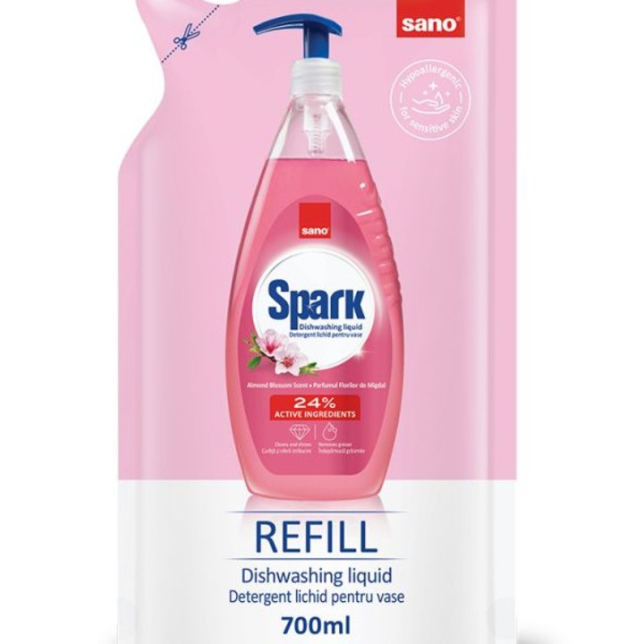 Mosogatószer Sano Spark Almond Reserva 700 ml