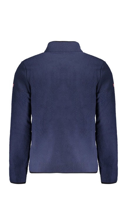 Мъжка блуза без качулка със система за затваряне с цип, тъмно тъмно синя, Тъмно морско синьо