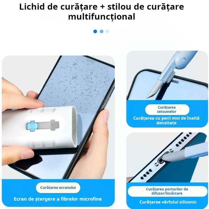 Set de curatare 7-in-1 pentru electronice, kit complet, alb, 60x35x14.2cm