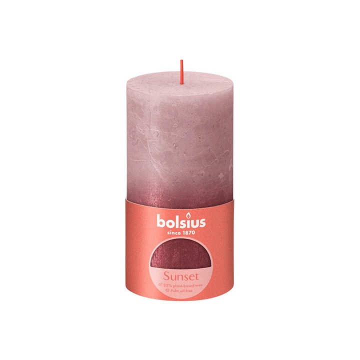 Свещ Bolsius, Sunset Rose, 60ч