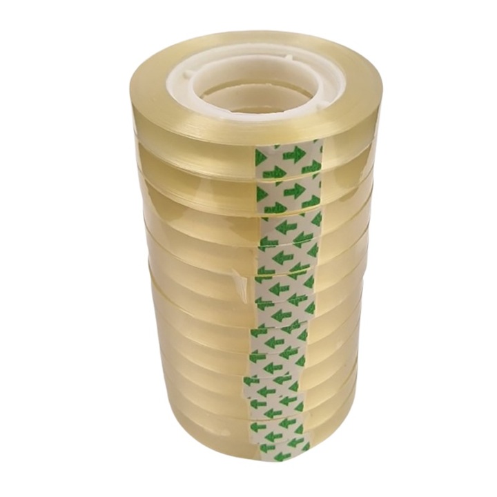 Set 12 role Banda adeziva de tip Scotch, 8 mm x 30 m