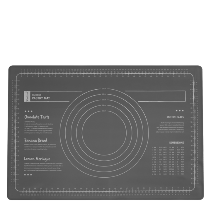 Подложка за месене и точене Bakery, Силиконова, 65х45cm, Антрацит
