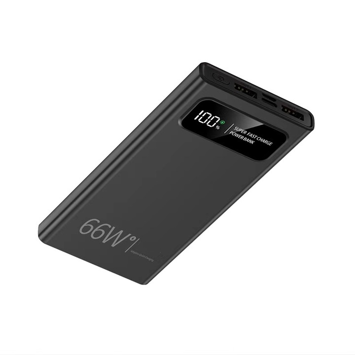 Външна батерия 20000mAh, бързо зареждане 22.5W, черна