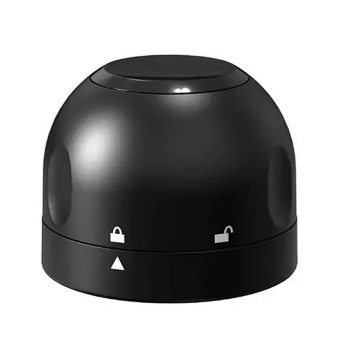 Műanyag dugó, borhoz és pezsgőhöz, zárógombbal, Gonga® Black