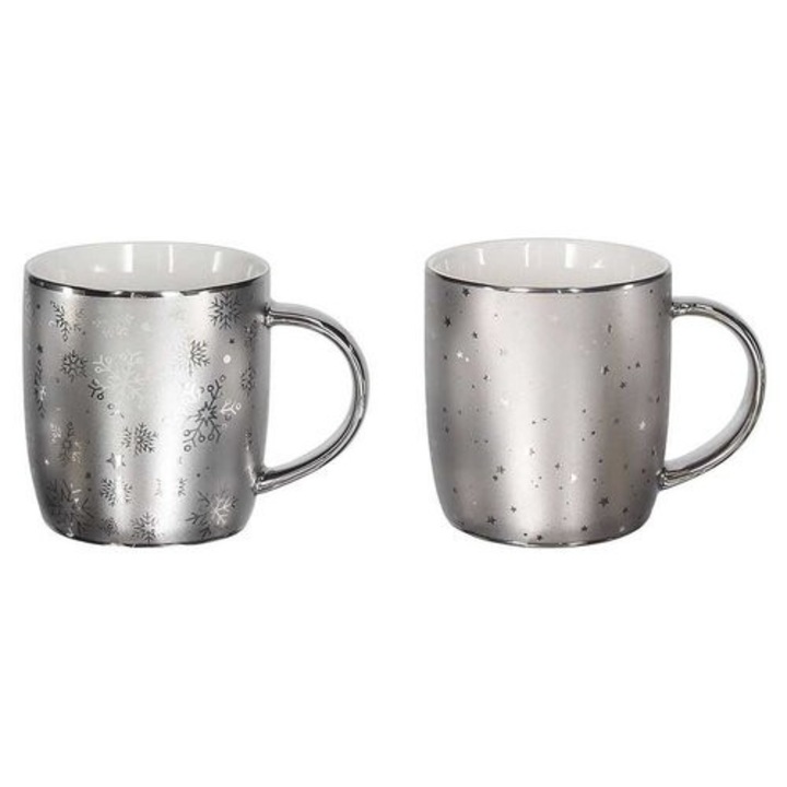 Чаша за чай Tognana Natale All Silver, 370 мл, порцелан