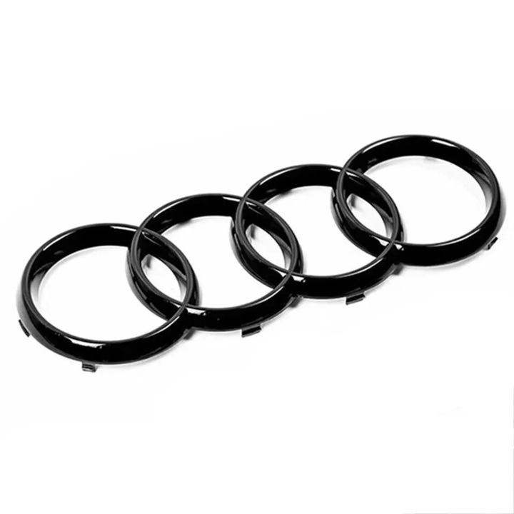 PBauto Audi embléma első hűtőrácshoz, Audi A1 A3 A4 S4 A5 S5 A6, 273mm, fényes fekete