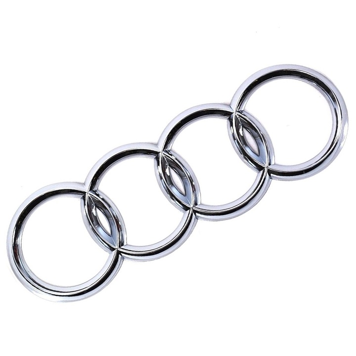 Емблема PBauto за Предна Решетка Ауди Audi A1 A3 A4 S4 A5 S5 A6, 273мм, Хром