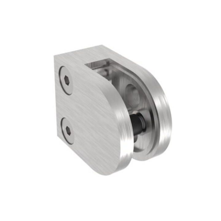 Suport sticla Model 20 Conector Plat 40X50 Aisi 304 Satinat Pentru sticla 6-10, 76