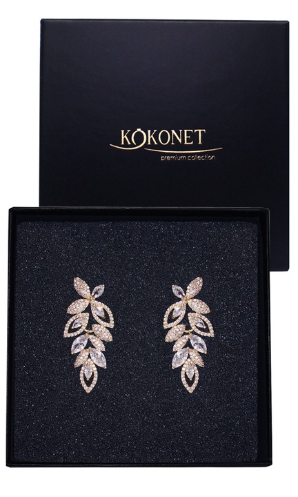 Cercei de nunta lungi si usori GOLD boho glamour GOLD