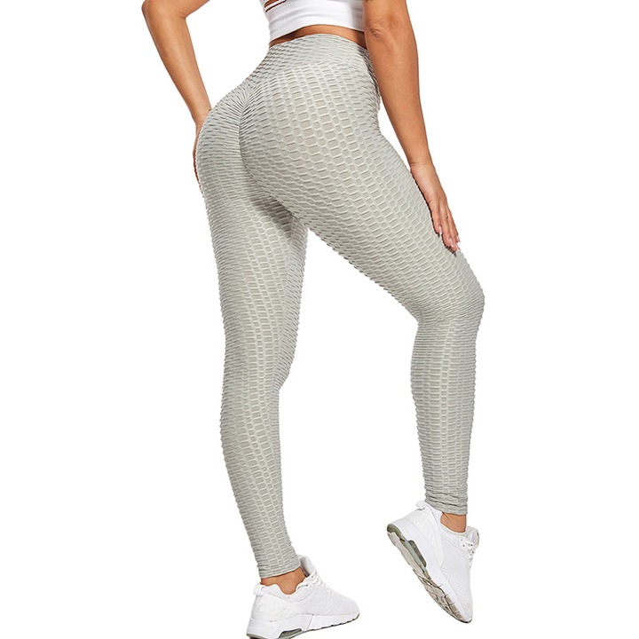 Pantaloni sportivi dama STIMEX, jambiere push-up, verde, poliester, M INTL