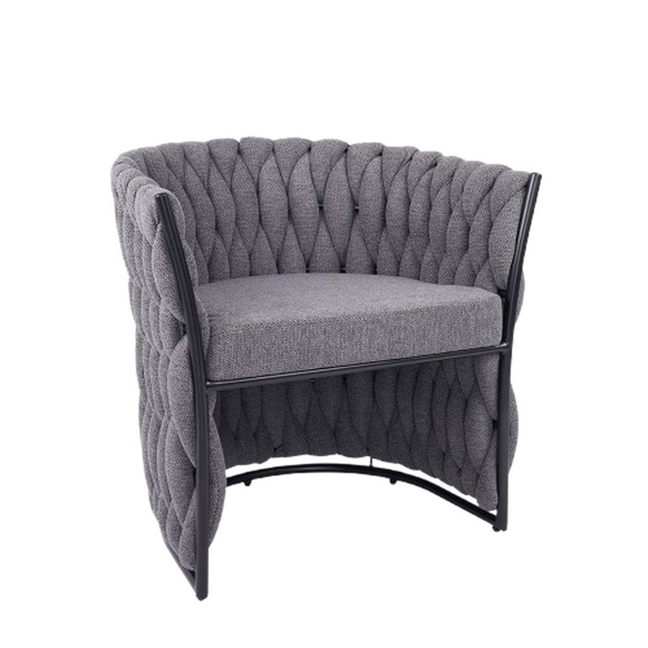 Scaun Living KJC4342, Gri Inchis