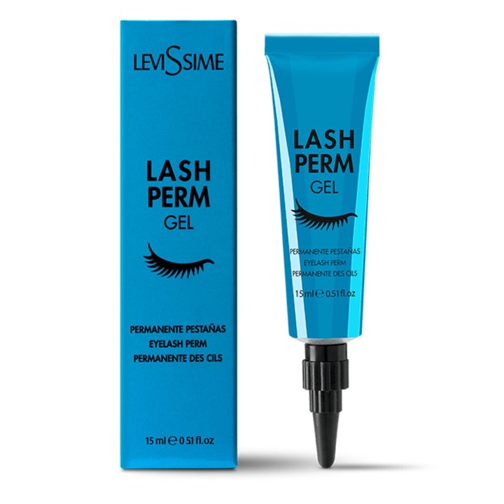 Gel permament pentru gene Levissime, 15 ml, efect de lunga durata, 30-35 aplicatii
