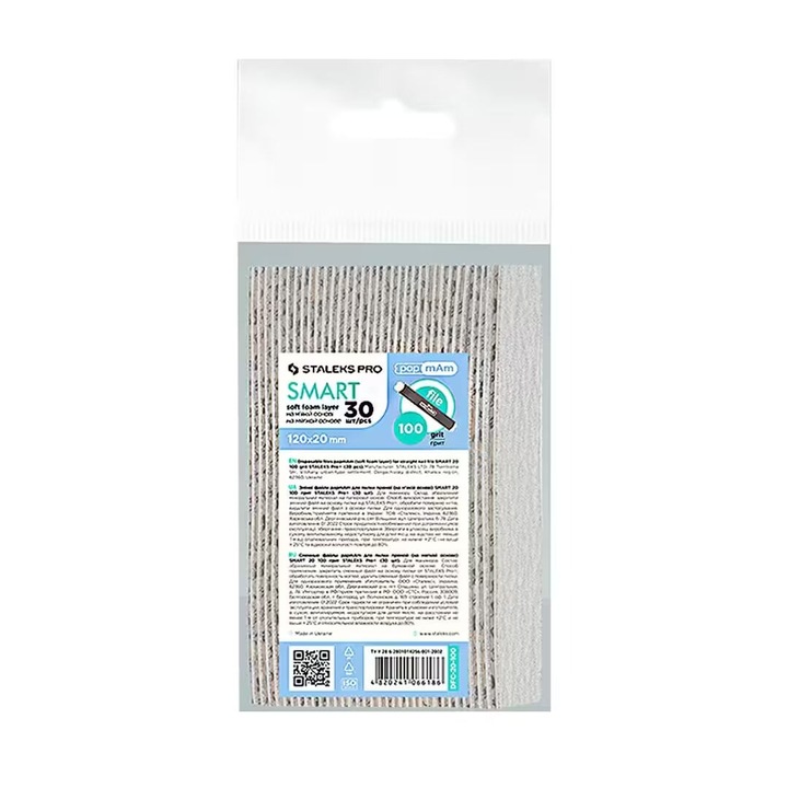 Set 30 bureti schimb pentru pila, Staleks, granulatie 100