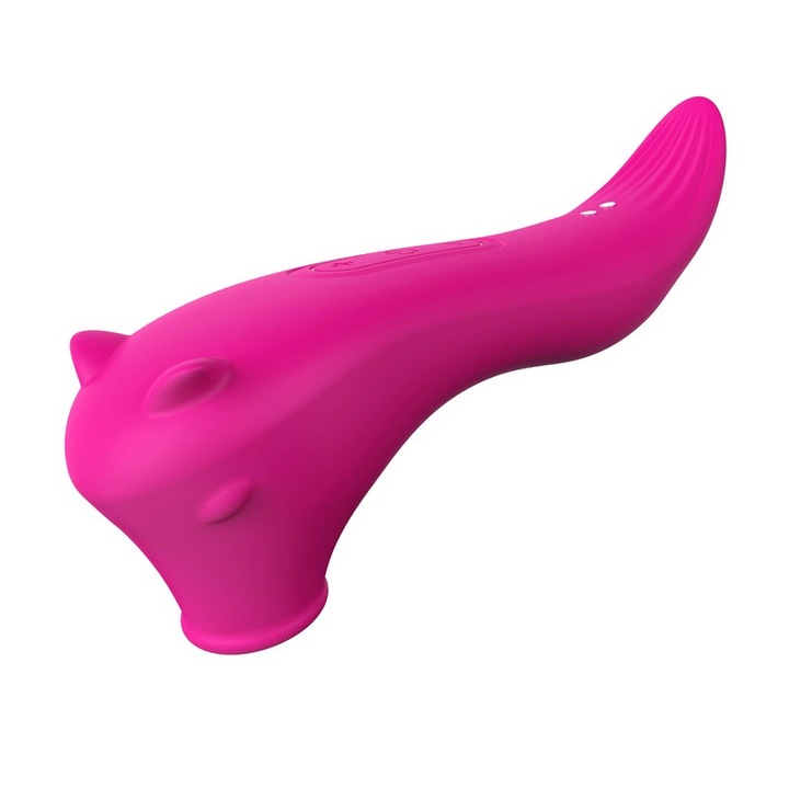 2 az 1-ben vibrátor a csikló és a mellbimbó stimulálásához, 10 szívási mód és 10 vibrációs mód, rózsaszín piros, mérete 148x37x63mm