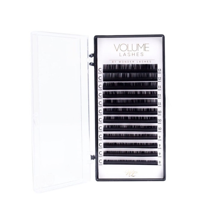 Set extensii gene Wonder Lashes, mix volum, 6-15 mm, 0,04, negru