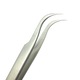 Penseta pentru gene Vetus 7-SA-JP, design curbat, otel, gri, 14cm