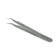 Penseta pentru gene Vetus 7-SA-JP, design curbat, otel, gri, 14cm