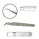 Penseta pentru gene Vetus 7-SA-JP, design curbat, otel, gri, 14cm