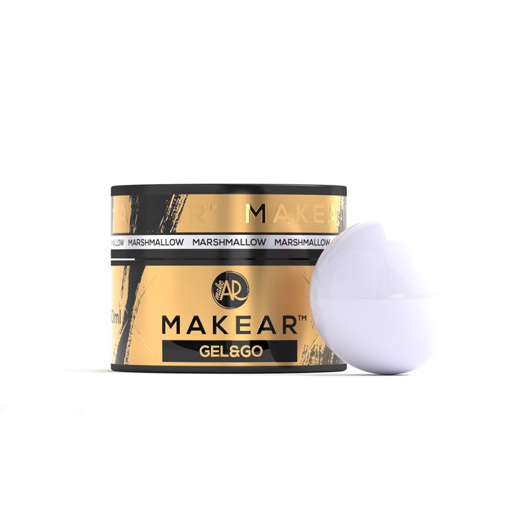Gel de constructie Makear Gel&Go GG02 Marshmallow, 50 ml, auto-nivelant