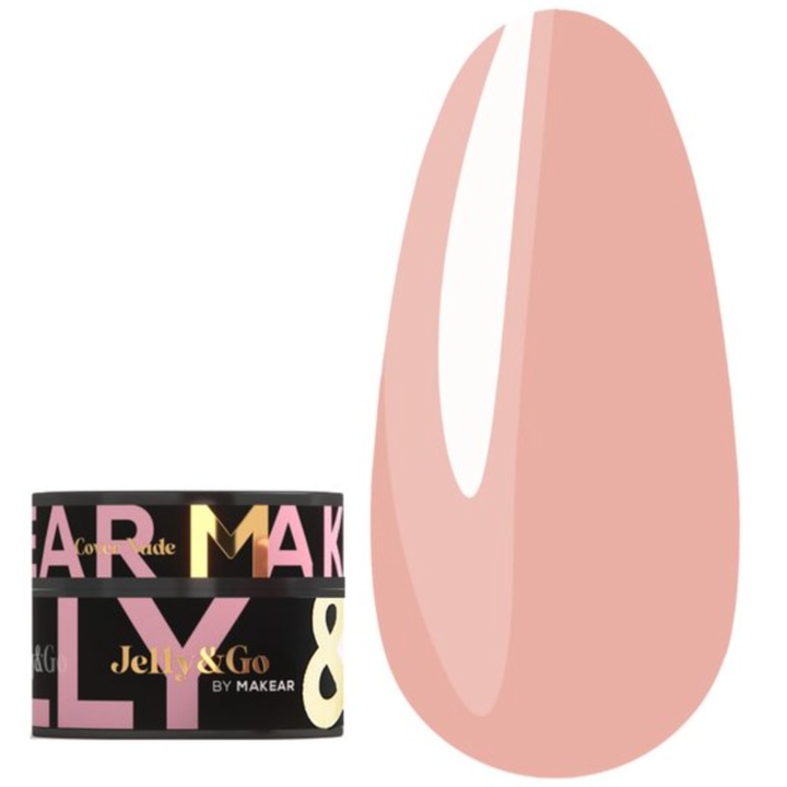 Gel de constructie Makear Jelly&go JG04 Cover Nude, 50 ml, consistenta groasa, nu se auto-niveleaza