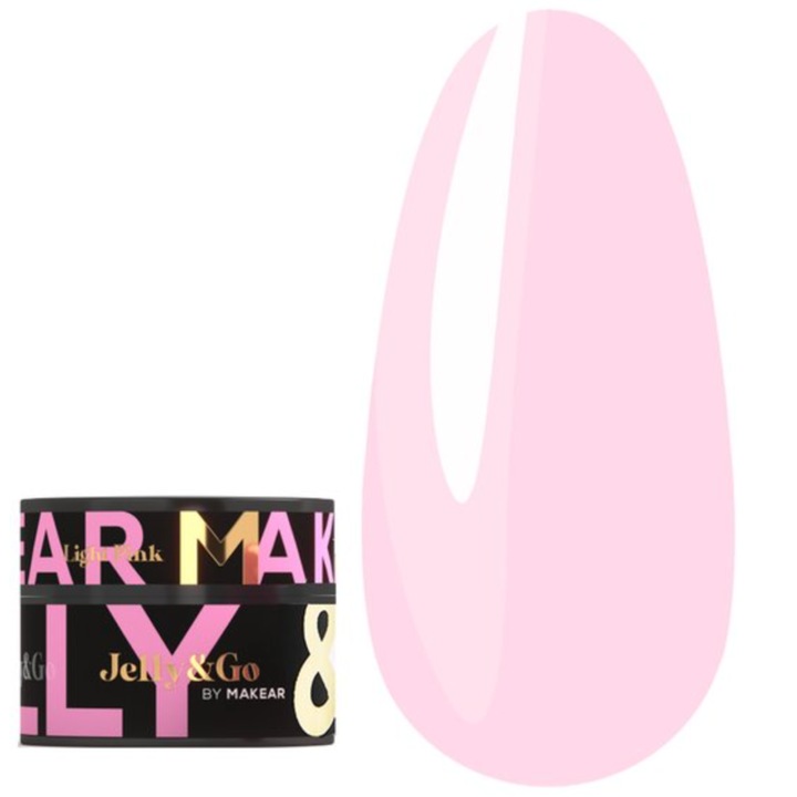 Gel de constructie Makear Jelly&go JG02 Roz Deschis, 50 ml