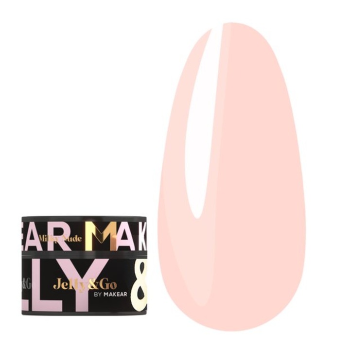 Gel de constructie Makear Jelly&go JG03 Milky Nude, 50 ml, consistenta groasa