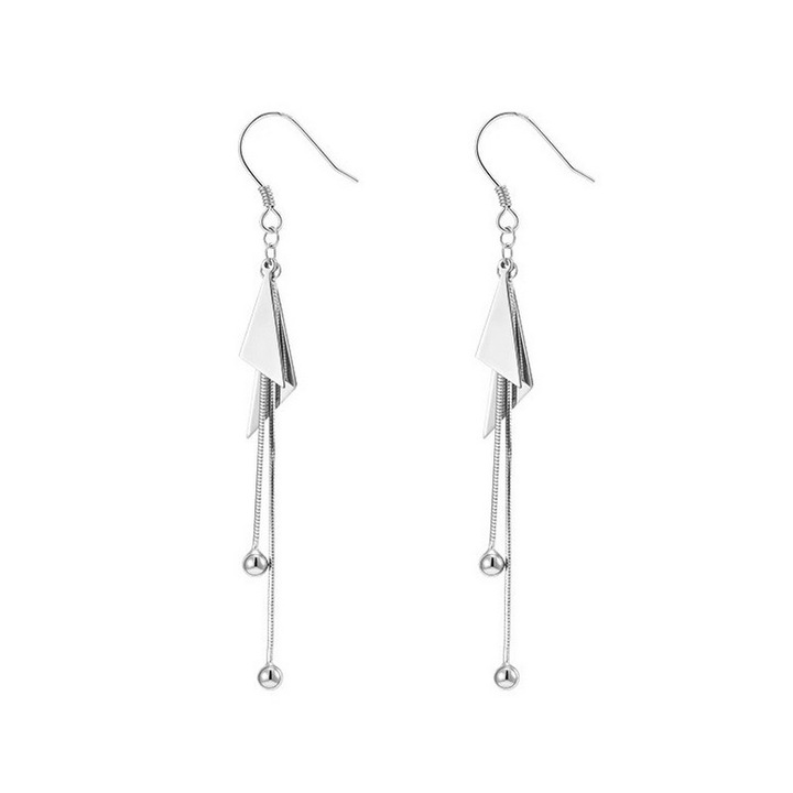 Hosszú bojt fülbevaló, Suyi, kristályok, elegáns design, ékszerdoboz