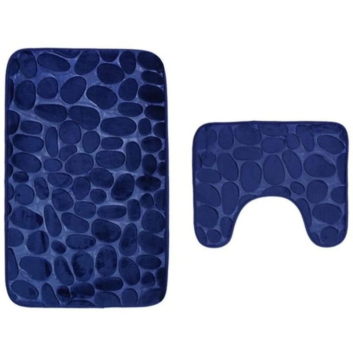 Set 2 covorase de baie antiderapante, 50 x 80 si 50 x 40 CM, poliester