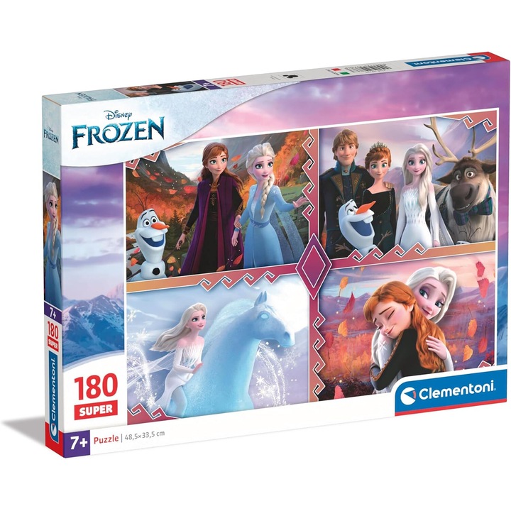 Clementoni 180 db-os Szuper Színes puzzle - Disney Princess - Jégvarázs (29786)