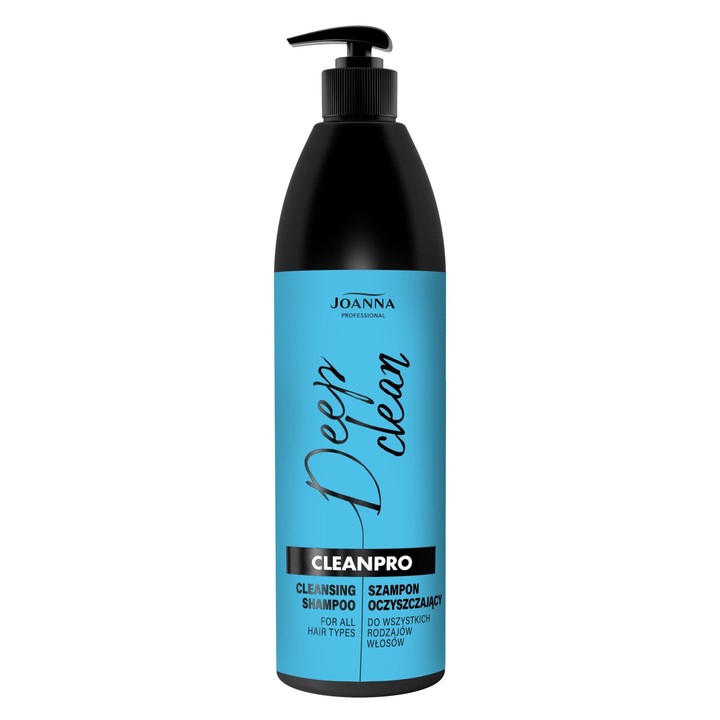 Joanna Professional CleanPro шампоан за коса 1000 ml, дълбоко почистване, подготовка за процедури, 1000 ml