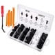 Set 105 piese cleme clipsuri reconditionare auto, Axroad Mall, 6 dimensiuni, Universale, Rezistent la rugina si la uzura, Pentru decorarea si intretinerea panourilor auto, Plastic, Multicolor