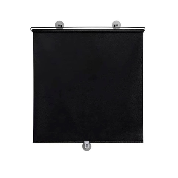 Jaluzea umbrire, NetScroll, 60x40cm, PVC, cu 3 ventuze, Negru, SunShade