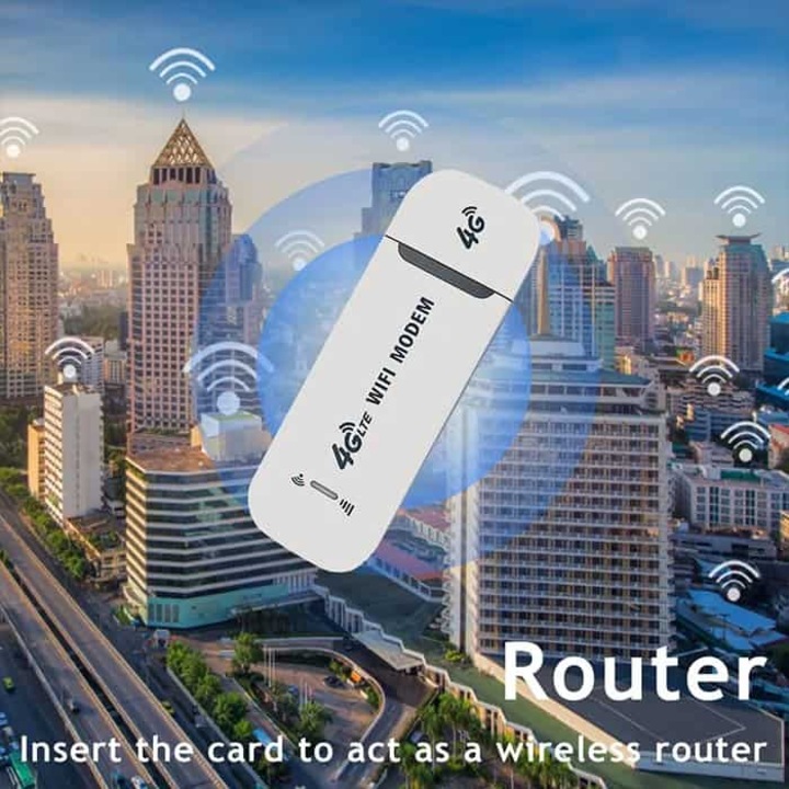Modem router Wi-Fi portabil tip stick, 3G/4G, viteza pana la 150 Mb/s, USB, pentru cartela SIM, 95x33 mm - WifiModem