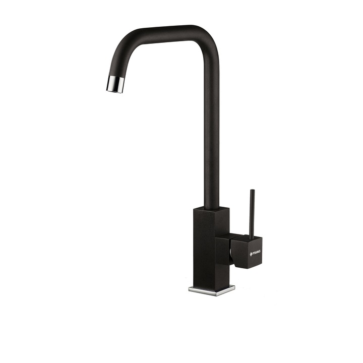 Baterie bucatarie Pyramis ADELITA, monocomanda, pipa inalta dreapta, aerator cu limitare de debit, finisaj Volcano